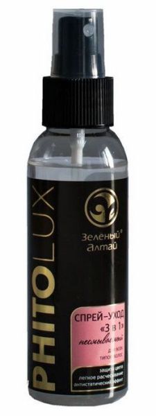 Изображение товара Зеленый Алтай спрей уход для волос 3в1 Phitolux несмываемый 100мл Зеленый Алтай спрей уход для волос 3в1 Phitolux несмываемый 100мл фотография