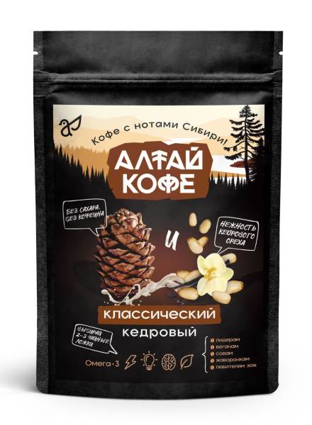 Изображение товара Кедровый напиток Алтай кофе Классический Алтай-Селигор 120г Кедровый напиток Алтай кофе Классический Алтай-Селигор 120г фотография