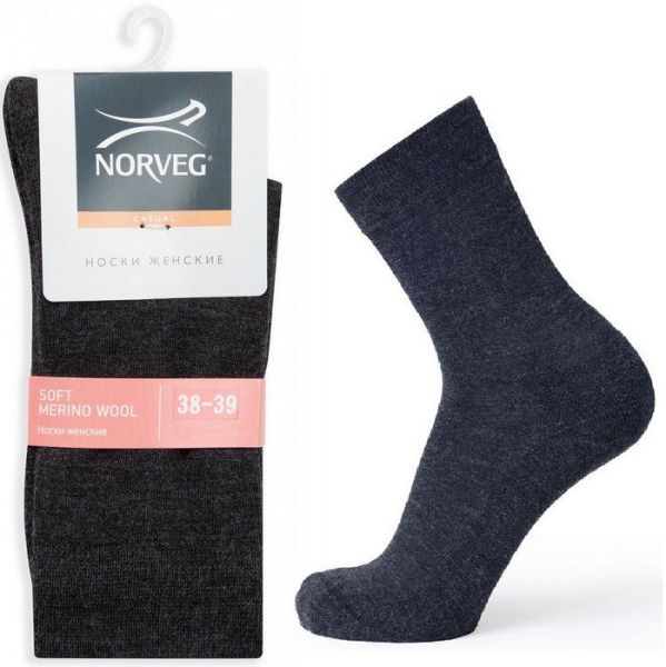Изображение товара Термобелье Norveg soft merino wool носки женские черные размер 38-39 Термобелье Norveg soft merino wool носки женские черные размер 38-39 фотография