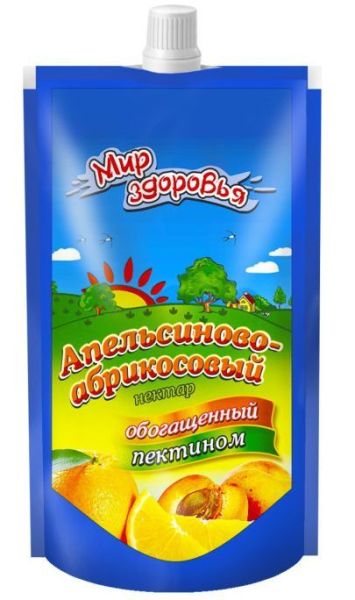 Изображение товара Нектар апельсиново-абрикосовый с пектином Мир здоровья 200мл Нектар апельсиново-абрикосовый с пектином Мир здоровья 200мл фотография
