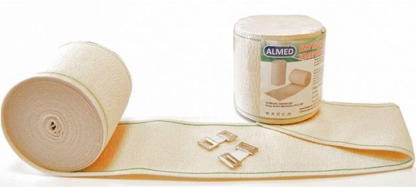 Изображение товара Бинт эластичный компрессионный с застежками Almed, 5,0м х 8см Бинт эластичный компрессионный с застежками Almed, 5,0м х 8см фотография