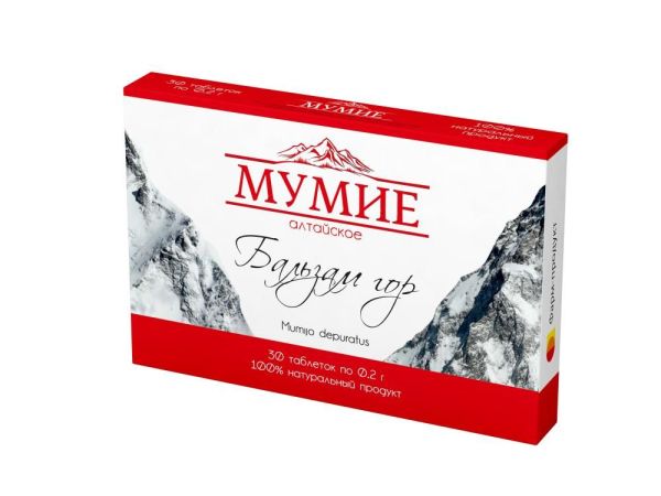 Мумие алтайское бальзам гор фарм-продукт 30табл. фотография